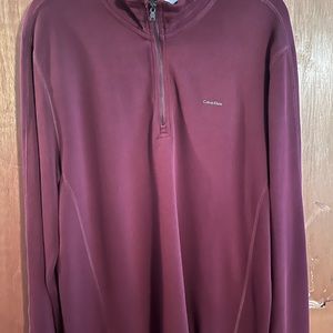 Calvin Klein size large, 1/4 zip burgundy